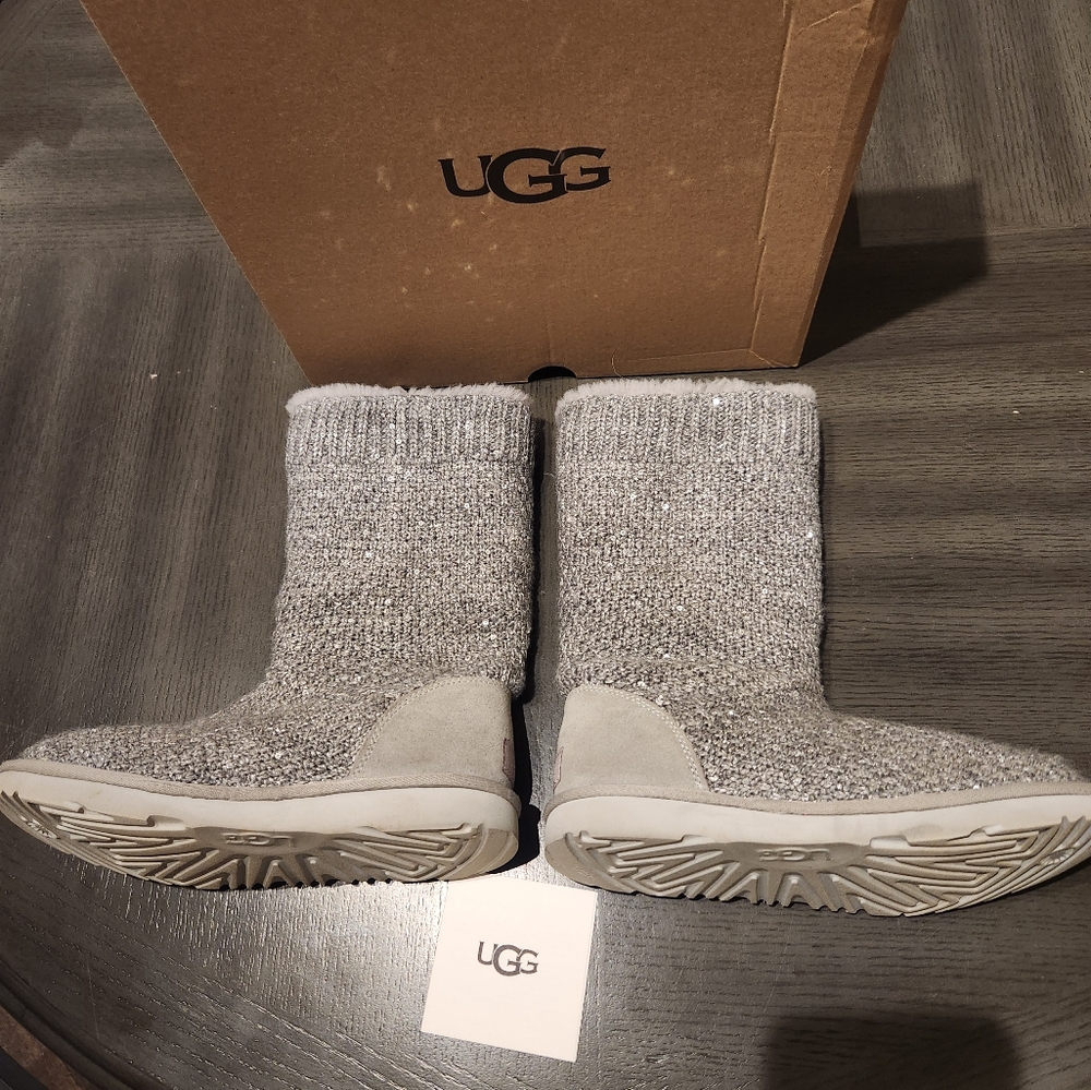 Size 5 ugg sequin gray boots